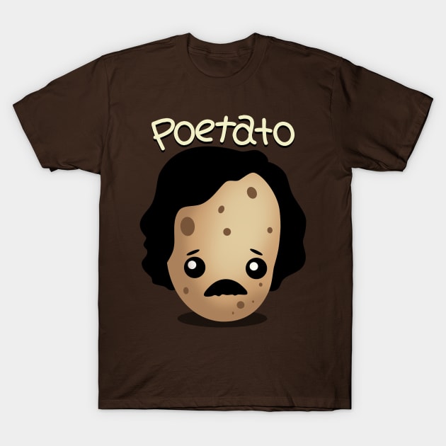 Poetato Funny Retro Vintage Edgar Allan Poe Cute Kawaii Potato Funny Pun T-Shirt by Originals By Boggs